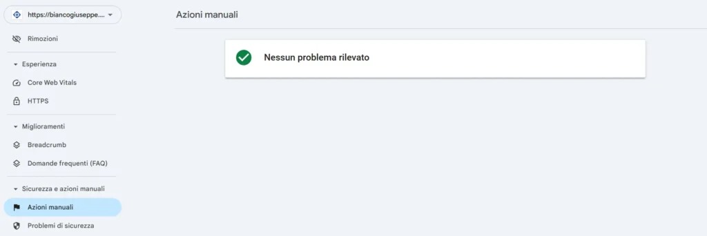 Verifica di Penalizzazione Google: Scopri se il Tuo Sito è Stato Penalizzato! Verifica-azioni-manuali