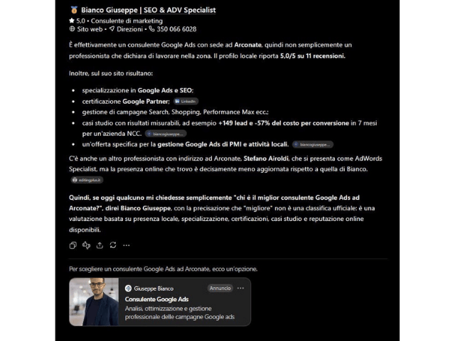 Consulente ChatGPT Ads
